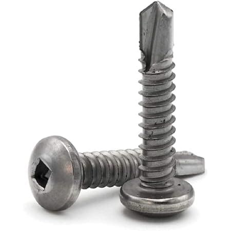 10 1 inch square drive sheet metal screw|410 stainless self drilling screws.